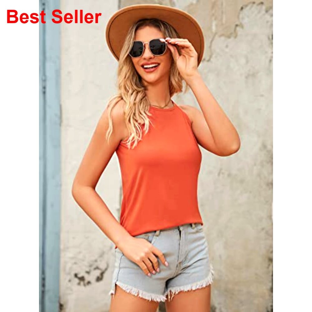 3 Pack Modal Camisoles Loose Fit High Neck Tank Tops Women - Picture 5 of 7